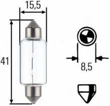 HELLA 5968 12/15 - LAMPARA PLAFONIER 12V 15W 8GM 002 091-261